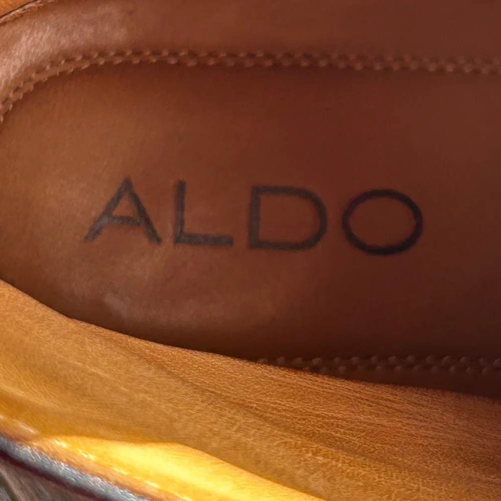 Aldo Larewiel Dress Boot Wingtip 12 Black Dark Academia Heritage Core Brogue